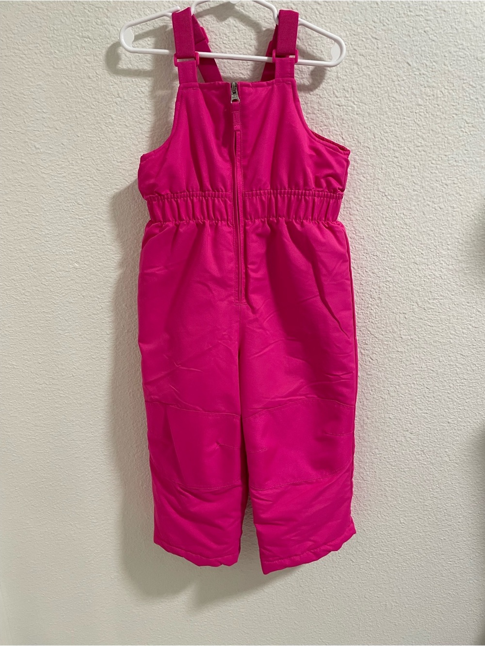 Kids Insulated Snow Bibs - Bright Pink